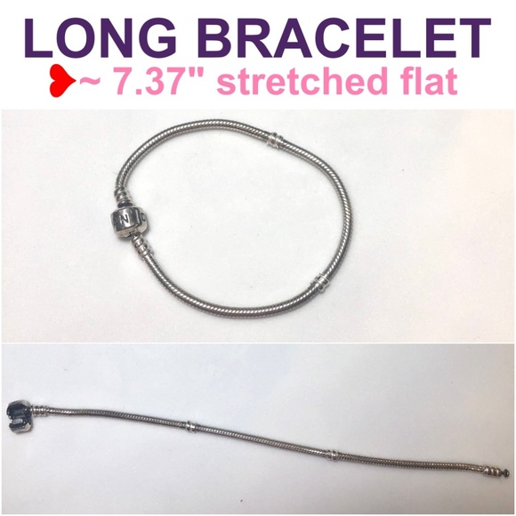 Pandora Sterling Silver Chain Link Clasp Bracelets - Picture 7 of 8